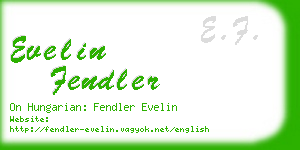 evelin fendler business card